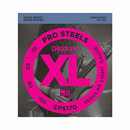 Picture of D'Addario EPS170 ProSteels Bass Guitar Strings, Light, 45-100, Long Scale