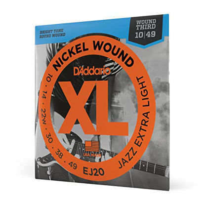 Picture of DAddario Nickel Wound Electric Guitar Strings, 1-Pack, Jazz Extra Light, 10-49
