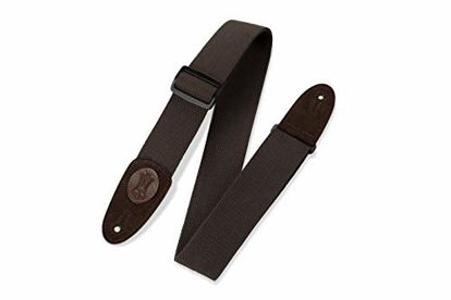 Picture of Levy's Leathers MSSC8-XL-BRN Signature Series Cotton XL Guitar Strap, Brown