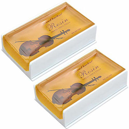 Picture of Rosin Violin Rosin 2 pack Big size Rosin Low Dust Natural Rosin for Violin Cello Viola Bows (Yellow)