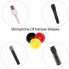 Picture of 100 Counts Disposable Microphone Cover Sanitary Karaoke Mic Cover Mike Windscreen for KTV Home Karaoke Bar News Interview(Yellow & Red)