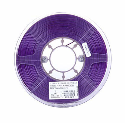 Picture of eSUN 3D 1.75mm Solid Purple PETG 3D Printer Filament 1KG Spool (2.2lbs), 1.75mm Solid Opaque Purple