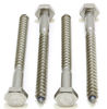 Picture of 1/4" X 3" Stainless Hex Lag Bolt Screws, (25 Pack) 304 (18-8) Stainless Steel, by Bolt Dropper