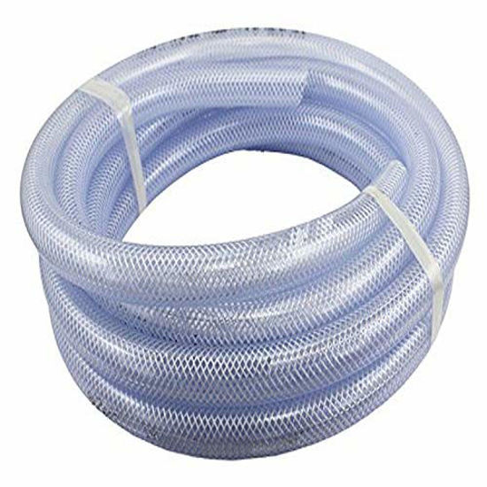 Picture of Duda Energy HPpvc150-010ft 10' x 1-1/2" ID High Pressure Braided Clear Flexible PVC Tubing Heavy Duty UV Chemical Resistant Vinyl Hose