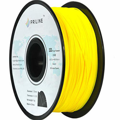 Picture of Priline Yellow TPU Filament -1KG 1.75mm(+/-0.03) 3D Printer Filament, 1kg Spool