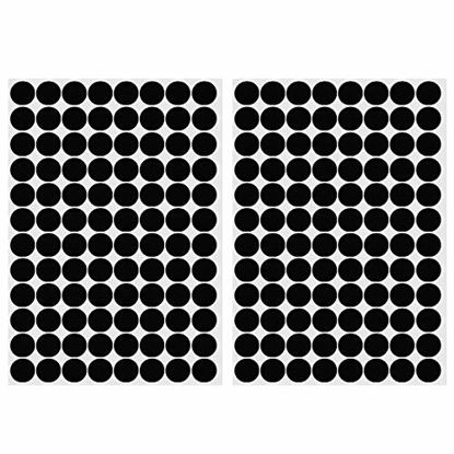Picture of ZXUEZHENG Self-Adhesive Screw Hole Stickers,2-Table 96 in 1 Self-Adhesive Screw Covers Caps Dustproof Sticker 15mm Black