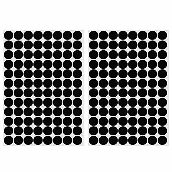 Picture of ZXUEZHENG Self-Adhesive Screw Hole Stickers,2-Table 96 in 1 Self-Adhesive Screw Covers Caps Dustproof Sticker 15mm Black