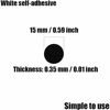 Picture of ZXUEZHENG Self-Adhesive Screw Hole Stickers,2-Table 96 in 1 Self-Adhesive Screw Covers Caps Dustproof Sticker 15mm Black