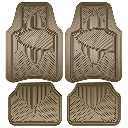 Picture of Armor All 78848 Tan Rubber Interior Floor Mat, 4 Piece