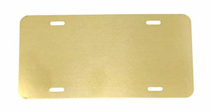 Picture of DMSE Wholesale Blank Metal Automotive License Plate Plates Tag for Custom Design Work - 0.025 Thickness/0.5mm - US/Canada Size 12x6 (Gold Metallic)