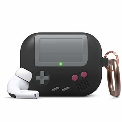 Picture of elago AW5 Airpods Pro Case, Classic Handheld Game Console Design Case with Keychain for AirPods Pro [US Patent Registered] [Black]