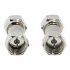 Picture of Male to Male Coax Connector, 2-Pack 75 Ohm F Type RG6 Coaxial Cable Adapter, RFAdapter Cable Extension Coupler for TV, Antenna, Splitter, Amplifier