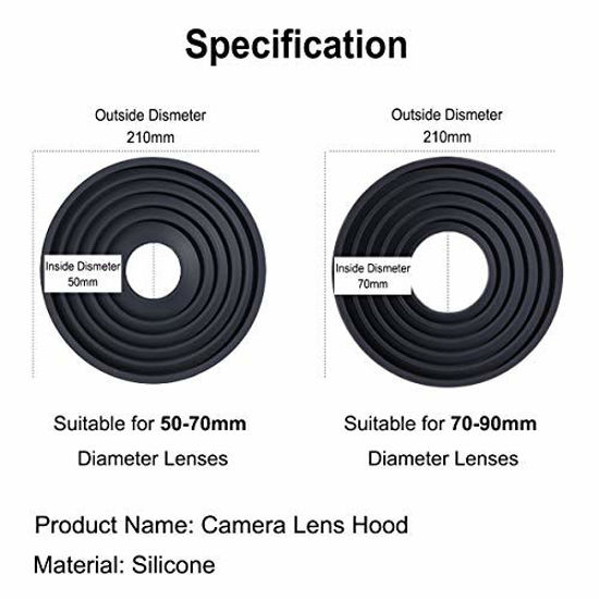 GetUSCart- STSEETOP Camera Lens Hood Collapsible Reversible Filter ...