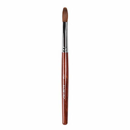Picture of Rolabling Nail Brush Kolinsky Sable Acrylic Nail Art Brush Professional Red Wooden Nail Brush (12#)