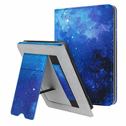 Picture of Fintie Stand Case for Kindle Paperwhite (Fits All-New 10th Generation 2018 and All Paperwhite Generations) - Premium PU Leather Protective Sleeve Cover with Card Slot and Hand Strap, Starry Sky
