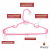 Picture of Sharpty Children's Hangers Plastic, Kids Hangers Ideal for Everyday Standard Use, Baby Hangers Kids (Pink, 60 Pack)