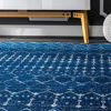 Picture of nuLOOM Moroccan Blythe Area Rug, 5' x 8' Oval, Blue