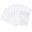 Picture of 100 Pieces Resealable Mylar Ziplock Food Storage Bags with Clear Window Coffee Beans Packaging Pouch for Food Self Sealing Storage Supplies (White, 4 x 7 Inch)