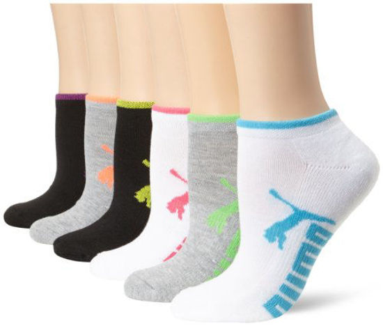 Picture of Puma Women's Half Terry Runner Socks 6-Pack, White Multi, 9-11