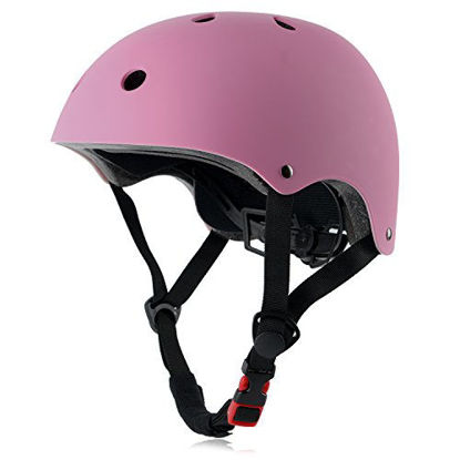 Picture of OUWOER Kids Bike Helmet, CPSC Certified, Adjustable and Multi-Sport, from Toddler to Youth (Pink)