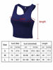 Picture of 4 Pieces Basic Crop Tank Tops Sleeveless Racerback Crop Sport Cotton Top for Women (Black, White, Dark Grey, Navy Blue, Large)