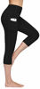 Picture of Fengbay 2 Pack High Waist Yoga Pants, Pocket Yoga Pants Capris Tummy Control Workout Running 4 Way Stretch Yoga Leggings
