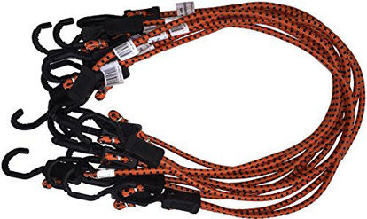 Picture of Kotap MABC-36 All Purpose Light Duty Adjustable Bungee Cords, Orange/Black, 36-Inch (10-Count)