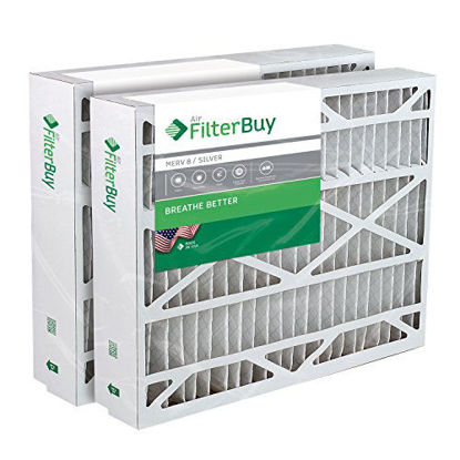 Picture of FilterBuy 17.5x27x5 Trane Perfect Fit BAYFTFR17M Compatible Pleated AC Furnace Air Filters (Pack of 2). AFB Silver MERV 8.