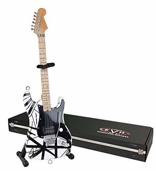 Picture of EVH Minature Guitars EVH Black & White Mini Replica Guitar Van Halen (EVH003)