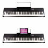 Picture of RockJam 88-Key Beginner Digital Piano with Full-Size Semi-Weighted Keys, Power Supply, Simply Piano App Content & Key Note Stickers, Black