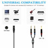 Picture of XLR Male to Dual 1/4" TS Mono Y Splitter Microphone Cable, XLR Male to Dual 6.35mm TS Y Adapter Cord, 3.3 Feet - JOLGOO