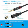 Picture of XLR Male to Dual 1/4" TS Mono Y Splitter Microphone Cable, XLR Male to Dual 6.35mm TS Y Adapter Cord, 3.3 Feet - JOLGOO