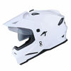Picture of 1Storm Dual Sport Motorcycle Motocross Off Road Full Face Helmet Dual Visor Glossy White, Size XL (59-60 cm 23.2/23.4 Inch)