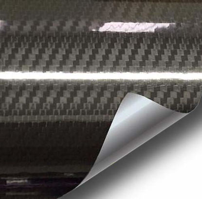 Picture of VVIVID Epoxy High Gloss Black Carbon Vinyl Automotive Wrap Film DIY Interior Easy to Install No Mess (2.5ft x 5ft)