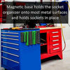 Picture of Magnetic Socket Organizer | 1/4-inch drive | SAE BLUE | Holds 26 Sockets | Premium Quality Tools Organizer | by Olsa Tools