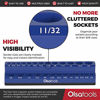 Picture of Magnetic Socket Organizer | 1/4-inch drive | SAE BLUE | Holds 26 Sockets | Premium Quality Tools Organizer | by Olsa Tools