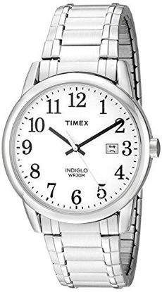 Picture of Timex Men's TW2P81300 Easy Reader Silver-Tone Stainless Steel Expansion Band Watch
