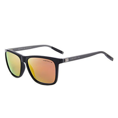 Picture of MERRY'S Unisex Polarized Aluminum Sunglasses Vintage Sun Glasses For Men/Women S8286 (Red, 56)