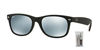 Picture of Ray Ban RB2132 NEW WAYFARER 622/30 55M Rubber Black/Green Mirror Silver Sunglasses For Men For Women