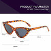 Picture of YOSHYA Retro Vintage Narrow Cat Eye Sunglasses for Women Clout Goggles Plastic Frame (Leoaprd Grey)