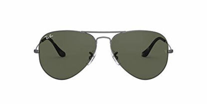 Picture of Ray-Ban unisex adult Rb3025 Classic Sunglasses, Sand Transparent Grey/Green, 62 mm US