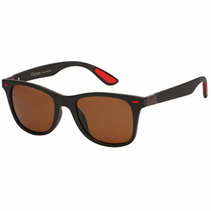 Picture of Polarspex Polarized 80's Retro Classic Trendy Stylish Sunglasses for Men Women (Racing Bronze | Polarized Brown, 52)