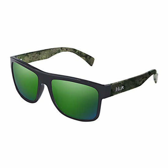 GetUSCart- HUK Eyewear Full Frame, Clinch, 125, Matte Black/Southern Tier  Subphantis/Smoke/Green Mirror