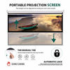 Picture of VIVOHOME 100 Inch Manual Pull Down Projector Screen, 16:9 HD Retractable Widescreen for Movie Home Theater Cinema Office Video Game