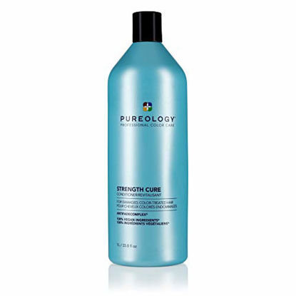 Picture of Pureology Strength Cure Conditioner | For Damaged, Color-Treated Hair | Softens & Strengthens Hair | Sulfate Free | Vegan | Updated Packaging | 33.8 Fl. Oz. |