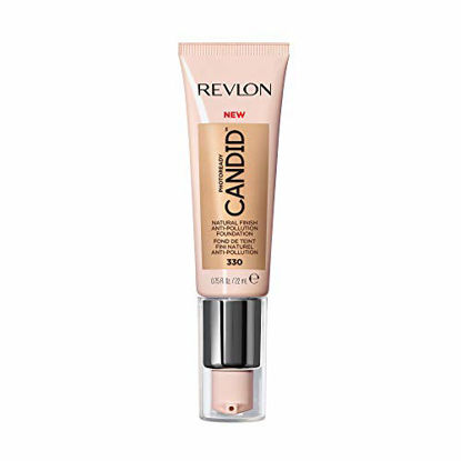 Picture of Revlon PhotoReady Candid Natural Finish Foundation, with Anti-Pollution, Antioxidant, Anti-Blue Light Ingredients, 330 Light Honey, 0.75 fl. oz.