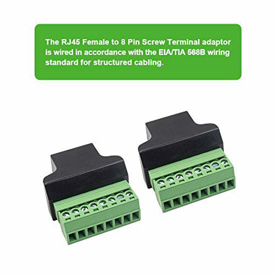 GetUSCart- Poyiccot RJ45 Screw Terminal Adaptor Connector, 2pack RJ45 ...