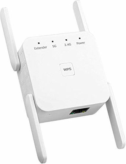 GetUSCart- NEXTFI - WiFi Range Extender 1200Mbps, Wireless Signal Repeater  Booster 2.4 & 5GHz Dual Band 4 Antennas 360° Full Coverage, Extend WiFi  Signal to Smart Home Devices