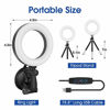 Picture of LED Ring Light for Zoom Meetings, Laptop Ring Light with Tripod Stand, Ring light with Suction Cup for Computer Monitor, 3 Colors Light& 10 Levels Brightness for Video, Makeup, YouTube, Live Streaming