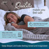 Picture of Quility Weighted Blanket for Adults - Queen Size, 60"x80", 20 lbs - Heavy Heating Blankets for Restlessness - Grey, Tide Cover